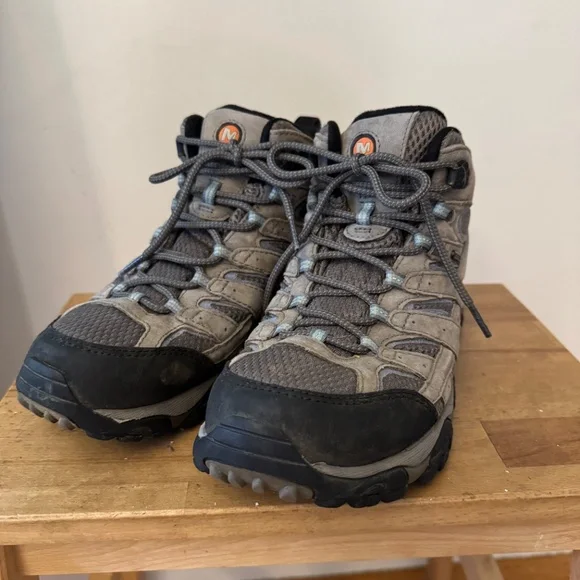 Women's MERRELL Moab 3 Mid - Waterproof Hiking 9.5 Wide (EU40 Wide) in Granite - Picture 5 of 5